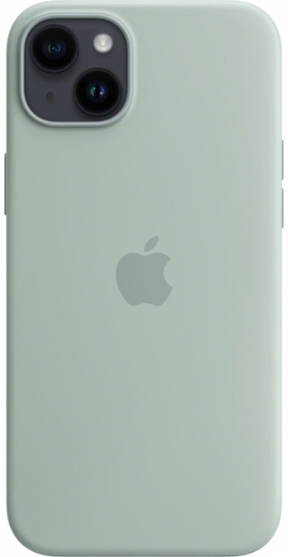 Чехол iPhone 14 Silicone MagSafe светло-зеленый - MPT13