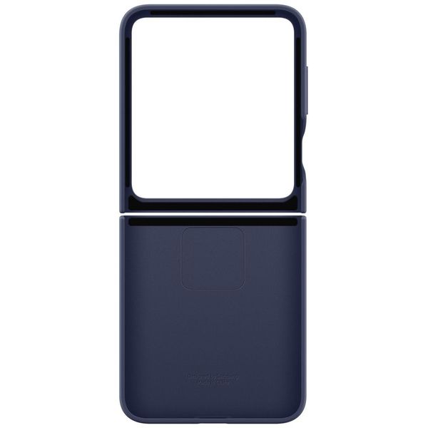 Чехол Samsung Z Flip6 Silicone Ring Case - темно-синий