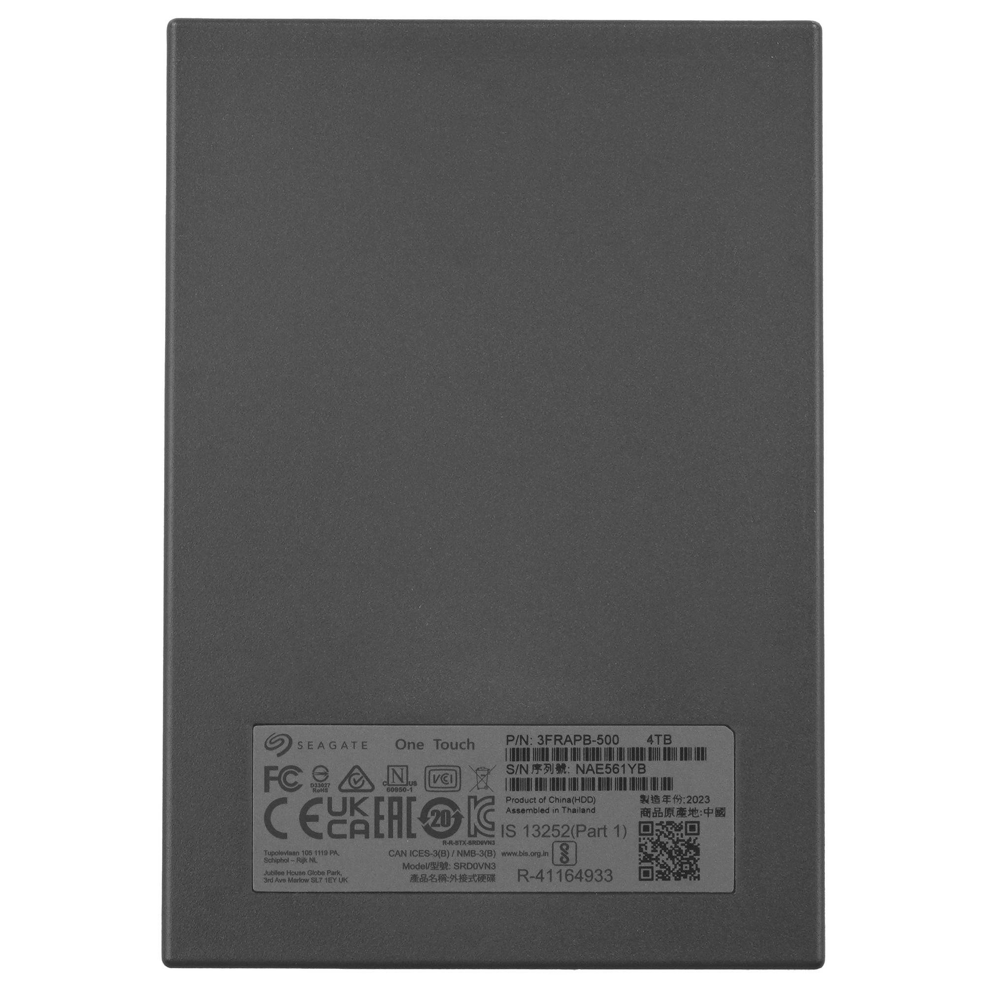 4 ТБ Внешний HDD Seagate One Touch (STKZ4000400), черный