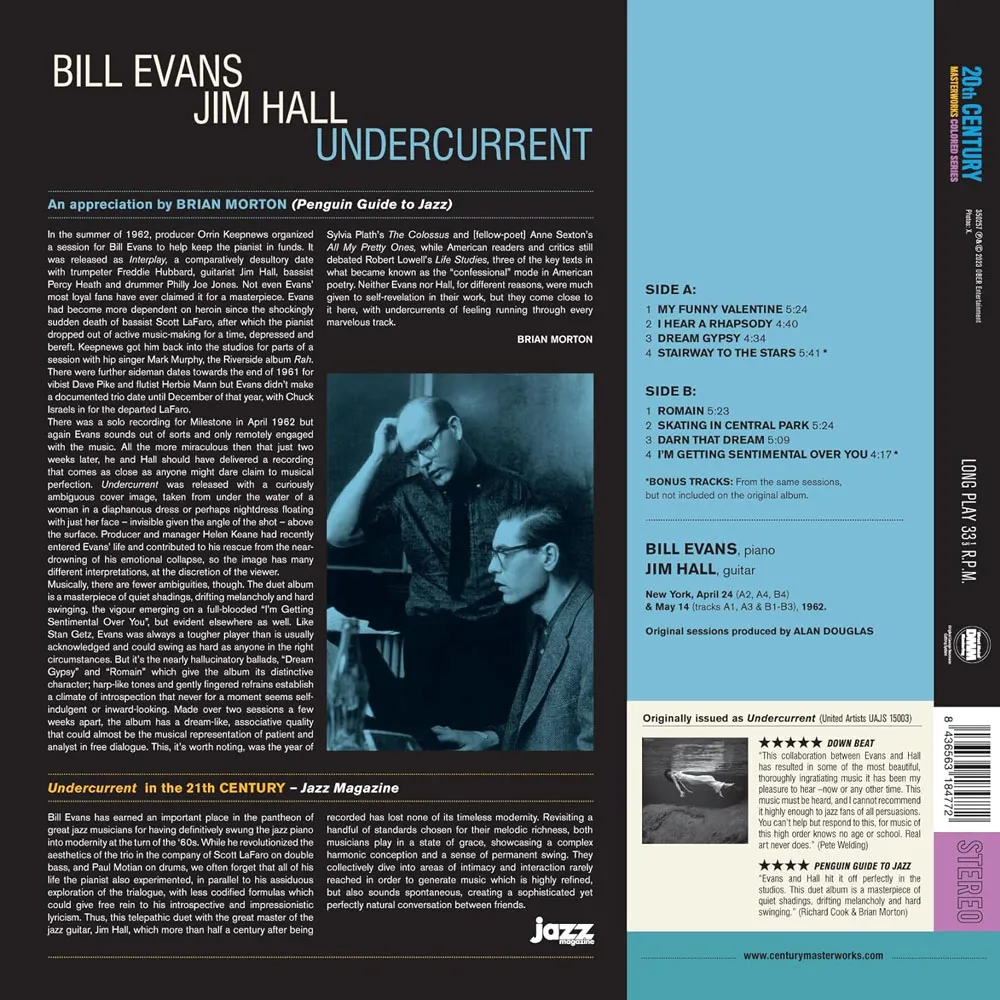 Виниловая пластинка EVANS BILL & JIM HALL - Undercurrent (Blue)