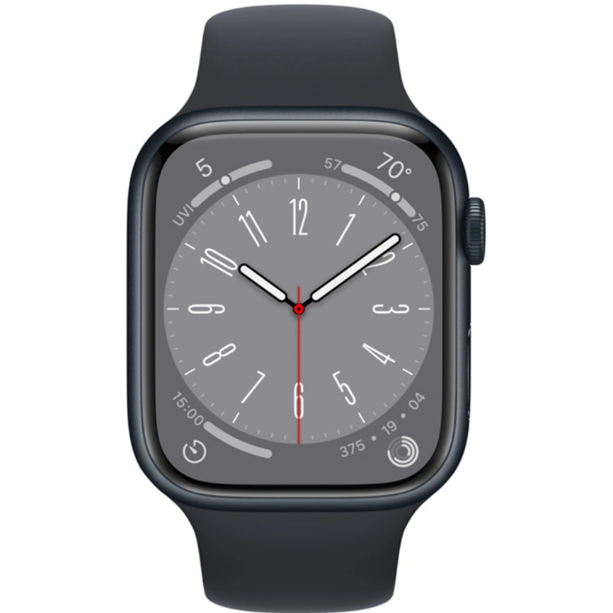 Смарт-часы Apple Watch S8 - 45 mm GPS Midnight/Black Sport band