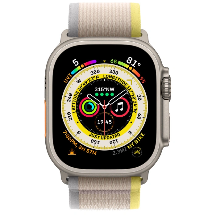 Смарт-часы Apple Watch Ultra - 49 mm корпус из титана | ремешок Trail Loop | Yellow/Beige, S/M