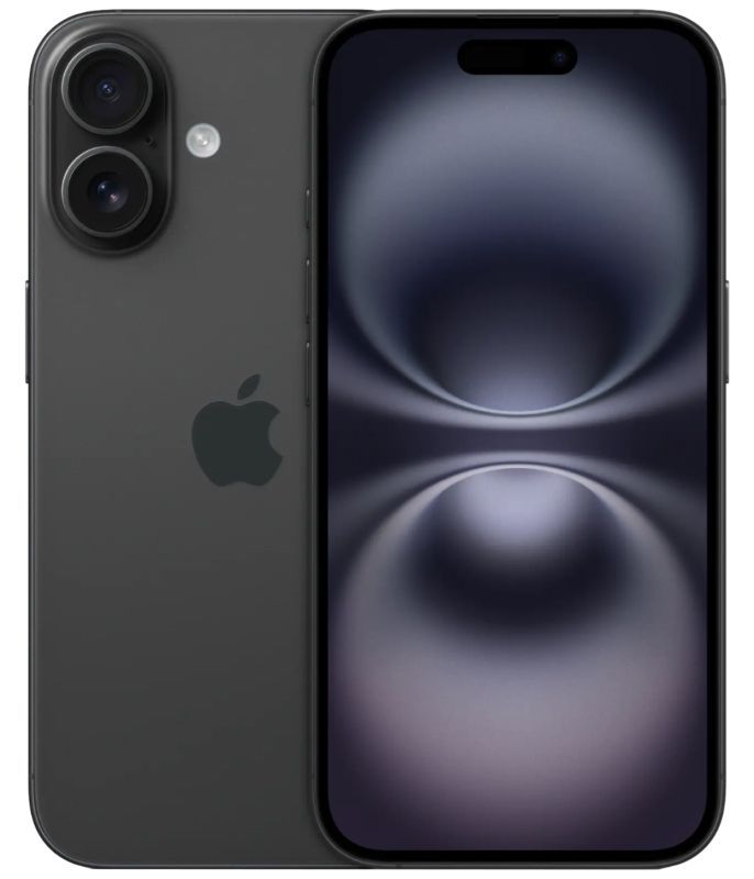 Смартфон Apple iPhone 16 DualSim 256 ГБ Черный Смартфон Apple iPhone 16 DualSim 256 ГБ Черный