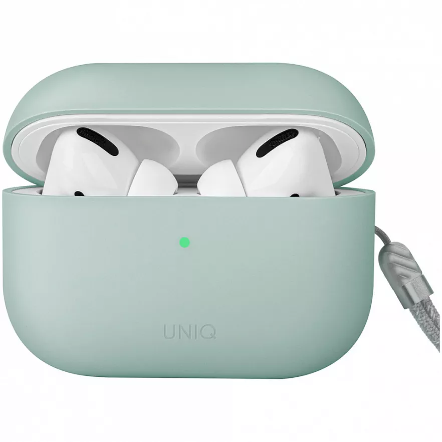 Защитный чехол Uniq Lino Liquid Silicone для AirPods Pro мятный