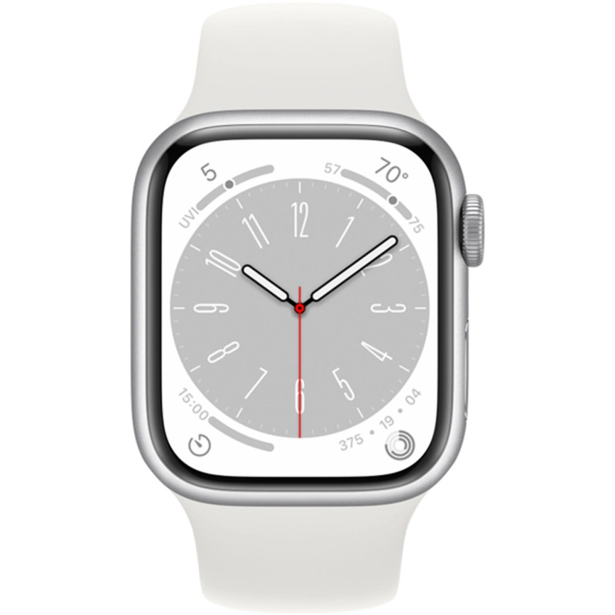 Смарт-часы Apple Watch Series 8 GPS 45mm Silver/White Sport Band