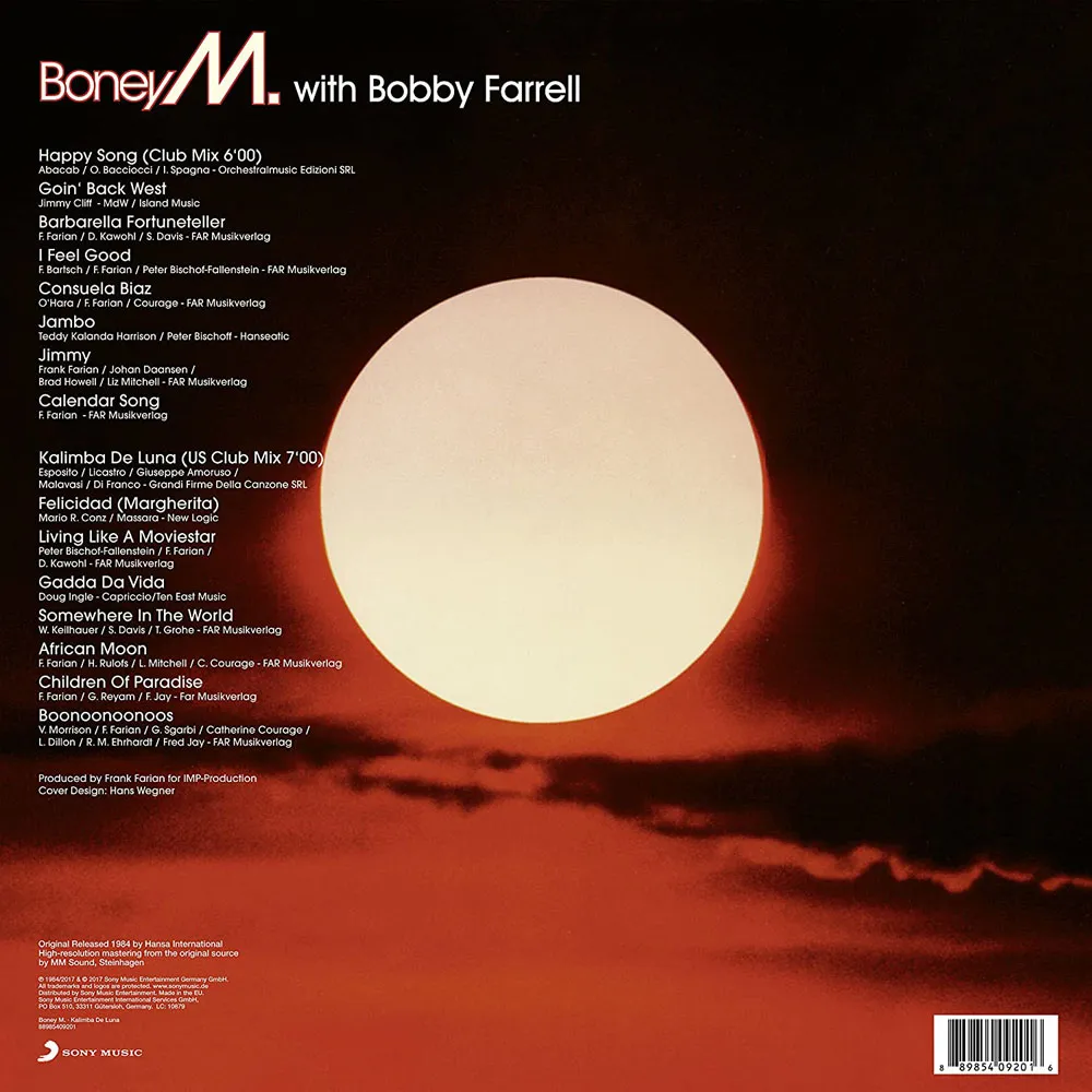 Виниловая пластинка BONEY M. - Kalimba De Luna