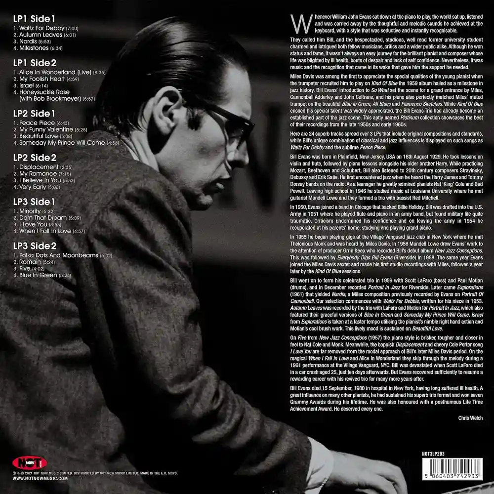 Виниловая пластинка EVANS BILL - Platinum Jazz (Silver)