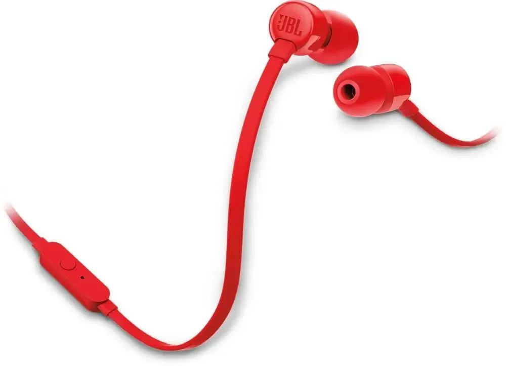 Наушники JBL Tune 110, 3.5 мм, внутриканальные, цвет Красный