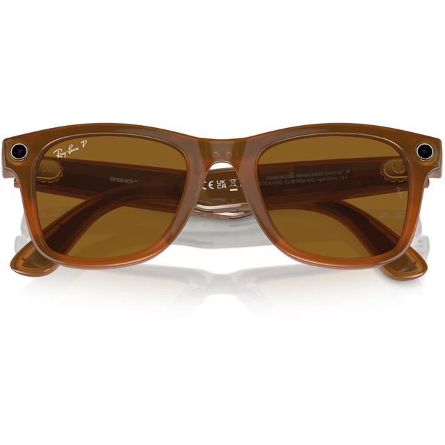 Умные очки Ray-Ban Meta Wayfever RW4008 S53,Shiny Caramel/Polar Brown 670683, размер L Умные очки Ray-Ban Meta Wayfever RW4008 S53,Shiny Caramel/Polar Brown 670683, размер L