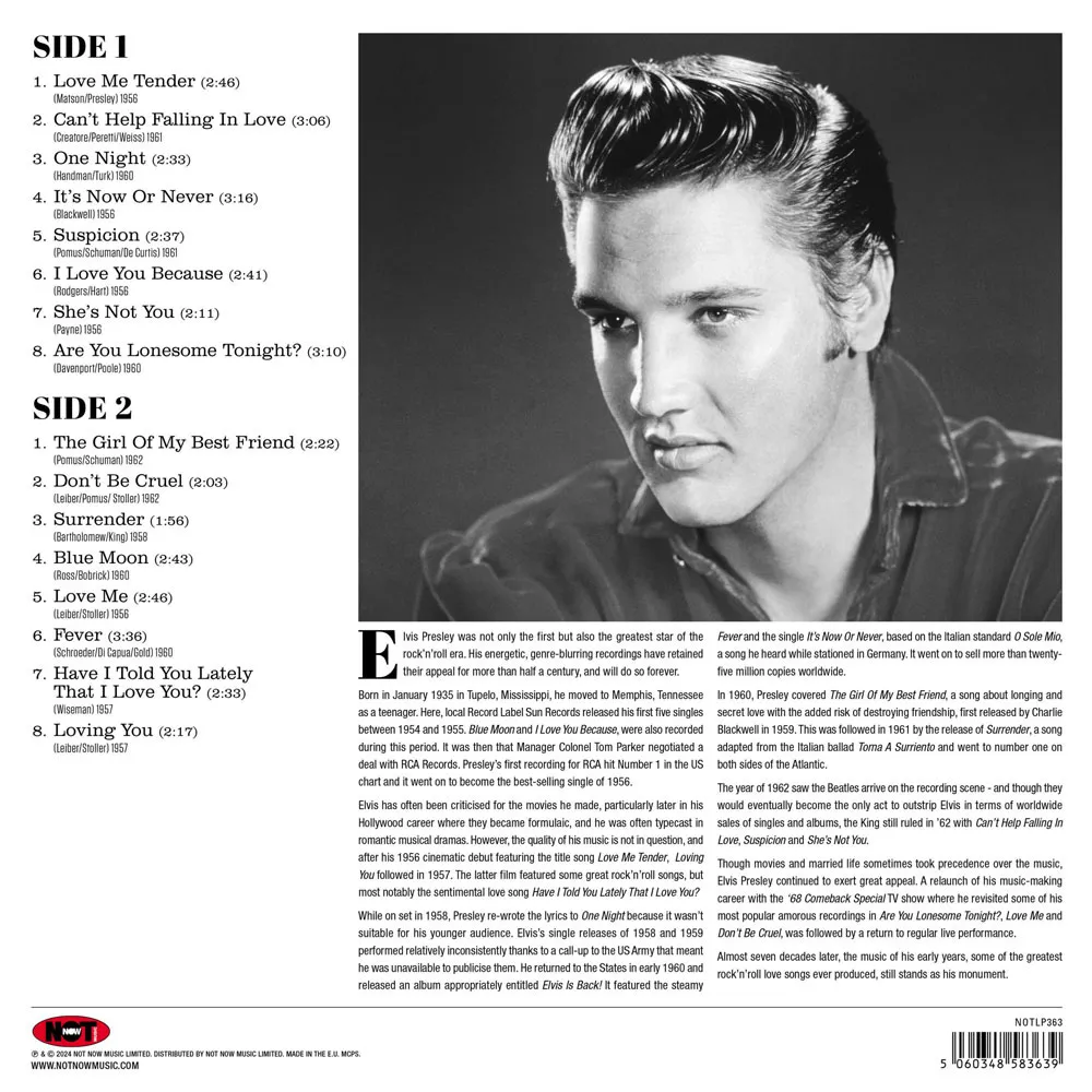 Виниловая пластинка PRESLEY ELVIS - Love Songs (Pink)