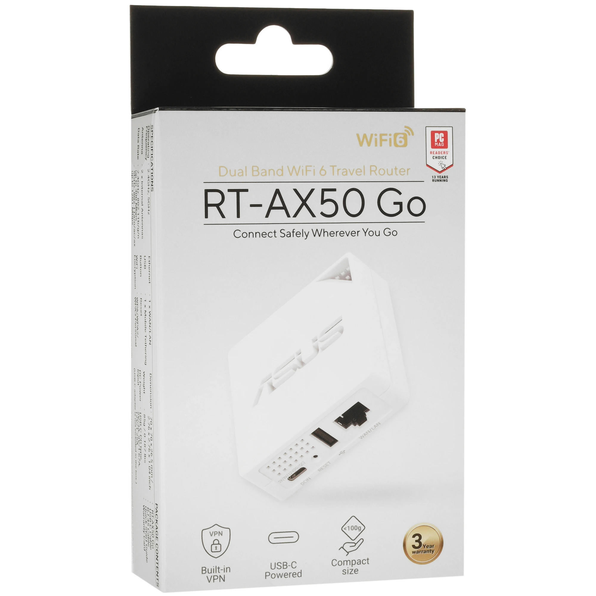 Беспроводной маршрутизатор ASUS RT-AX50 Go (90IG09T0-MO0B00)