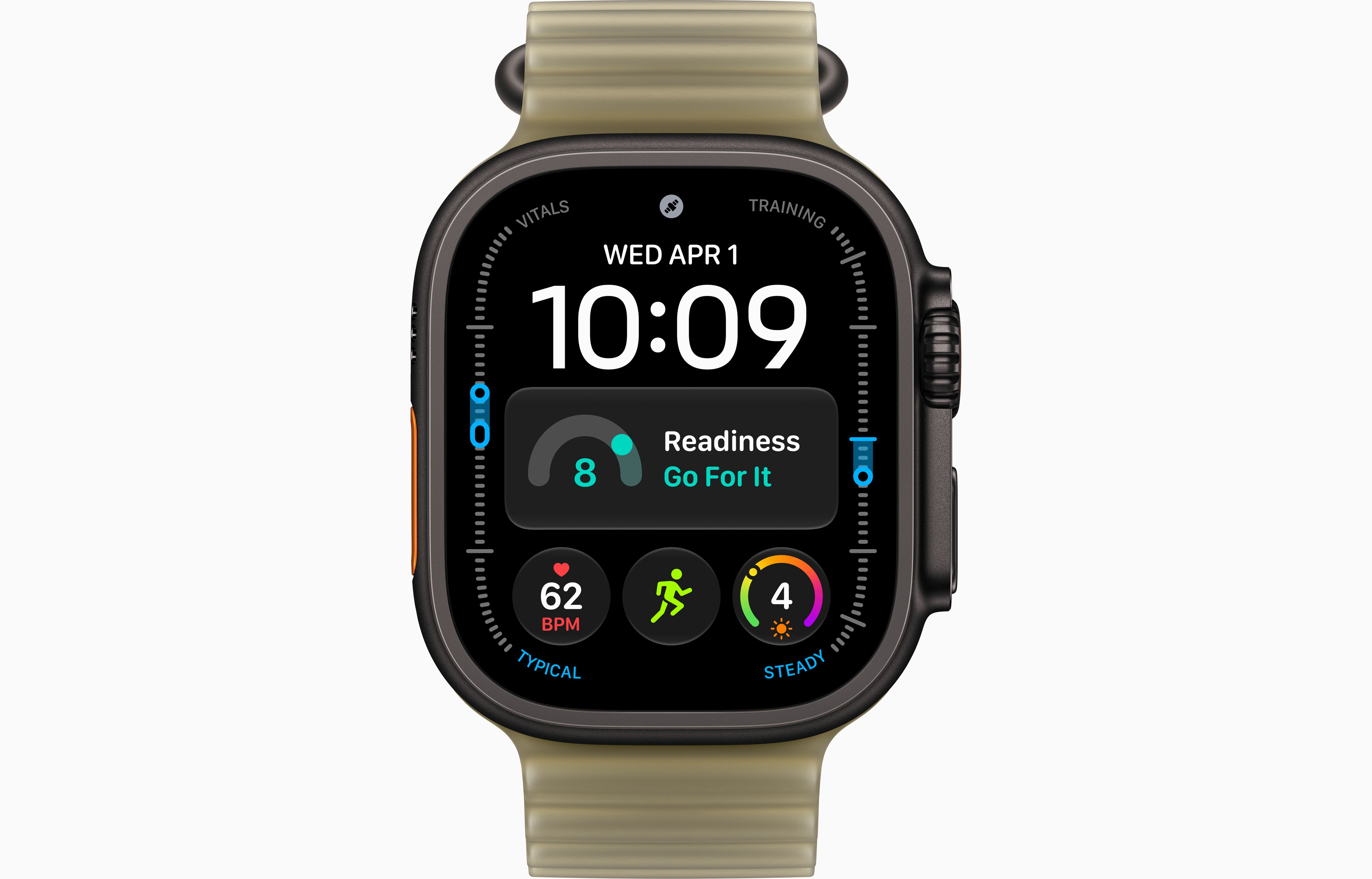 Смарт-часы Apple Watch Ultra 4, 49 мм, GPS + Cellular, Titanium Black, Ocean Band Translucent Kelp, One Size