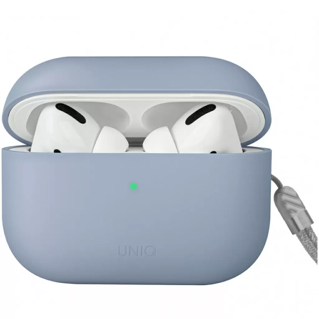 Защитный чехол Uniq Lino Liquid Silicone для AirPods Pro голубой