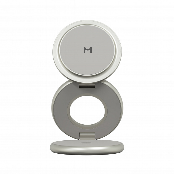 Складное беспроводное зарядное устройство 3 в 1 Magssory Signature Disc Pro для Apple, с магнитами с поддержкой Qi2 Titan