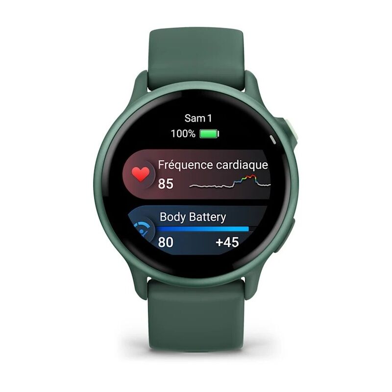 Смарт-часы Garmin Vivoactive 6 - 42 mm, Яшмовый, зеленый силиконовый ремешок