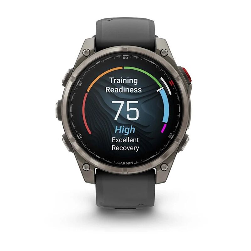 Смарт-часы Garmin Fenix 8 Pro Amoled Sapphire - 47 mm, Титановый | черный силиконовый ремешок