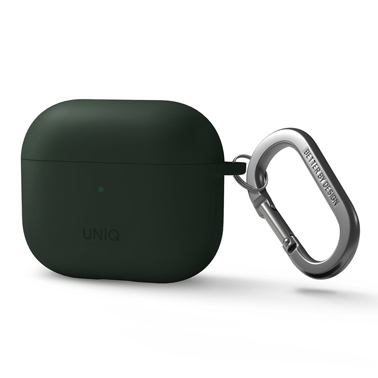 Чехол Uniq NEXO Liquid silicone +carabin +Sports ear hooks для AirPods 3 Зеленый