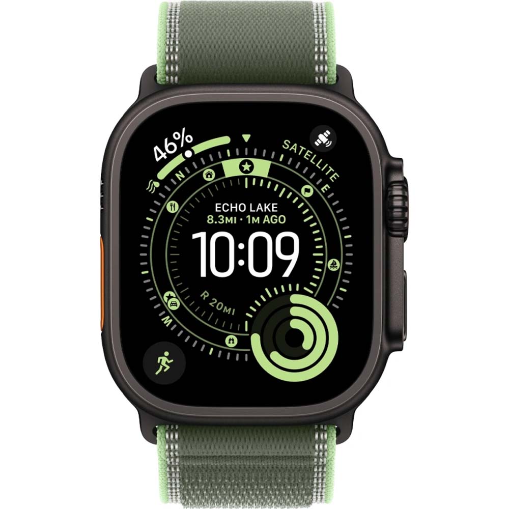 Смарт-часы Apple Watch Ultra 3 - 49 mm Black Titanium case | ремешок Trail Loop | Green/Neon, M/L
