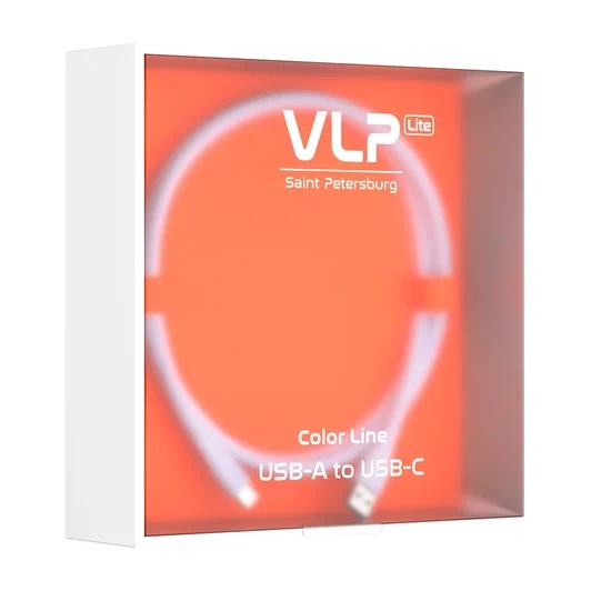 Кабель VLP LITE Color Line USB-C 60W 1 м Белый