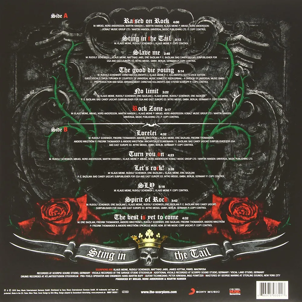 Виниловая пластинка SCORPIONS - Sting In The Tail