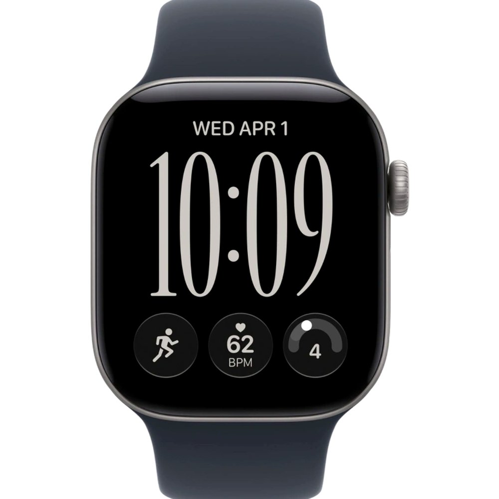 Смарт-часы Apple Watch Series 12, 42 мм, GPS, корпус алюминий Space Gray, ремешок Sport Band Navy Blue, размер M/L