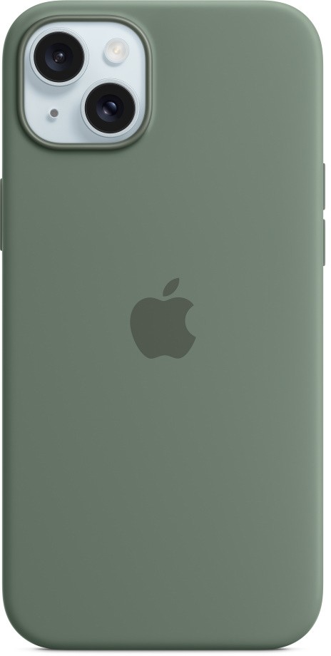 Чехол для iPhone 15 Plus Силиконовый Темно-зеленый