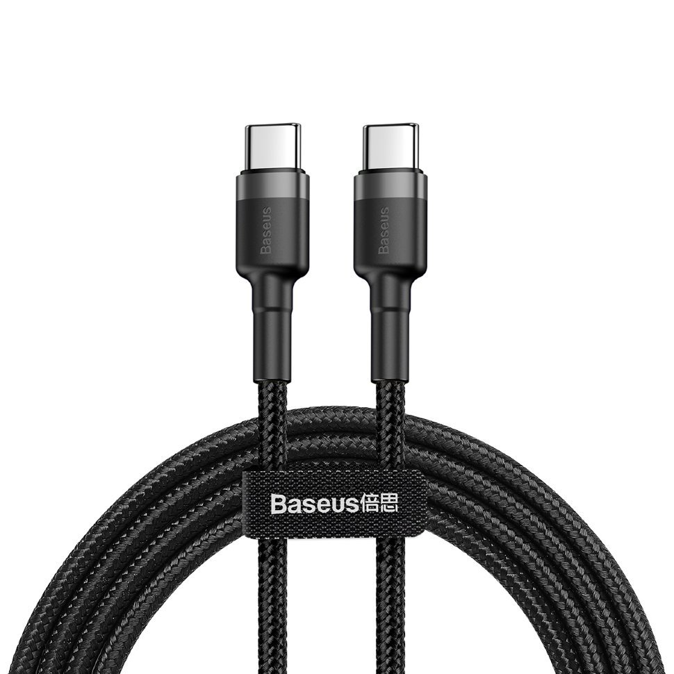 Кабель Baseus Cafule Series Type-C PD2.0 60W Flash charge Cable (20V 3A) 1M (CATKLF-GG1) - Gray black