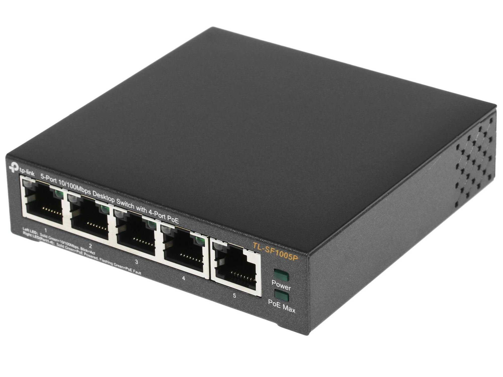 Коммутатор TP-Link TL-SF1005P, 5 портов 4xPoE, 10/100 Мбит/с, неуправляемый