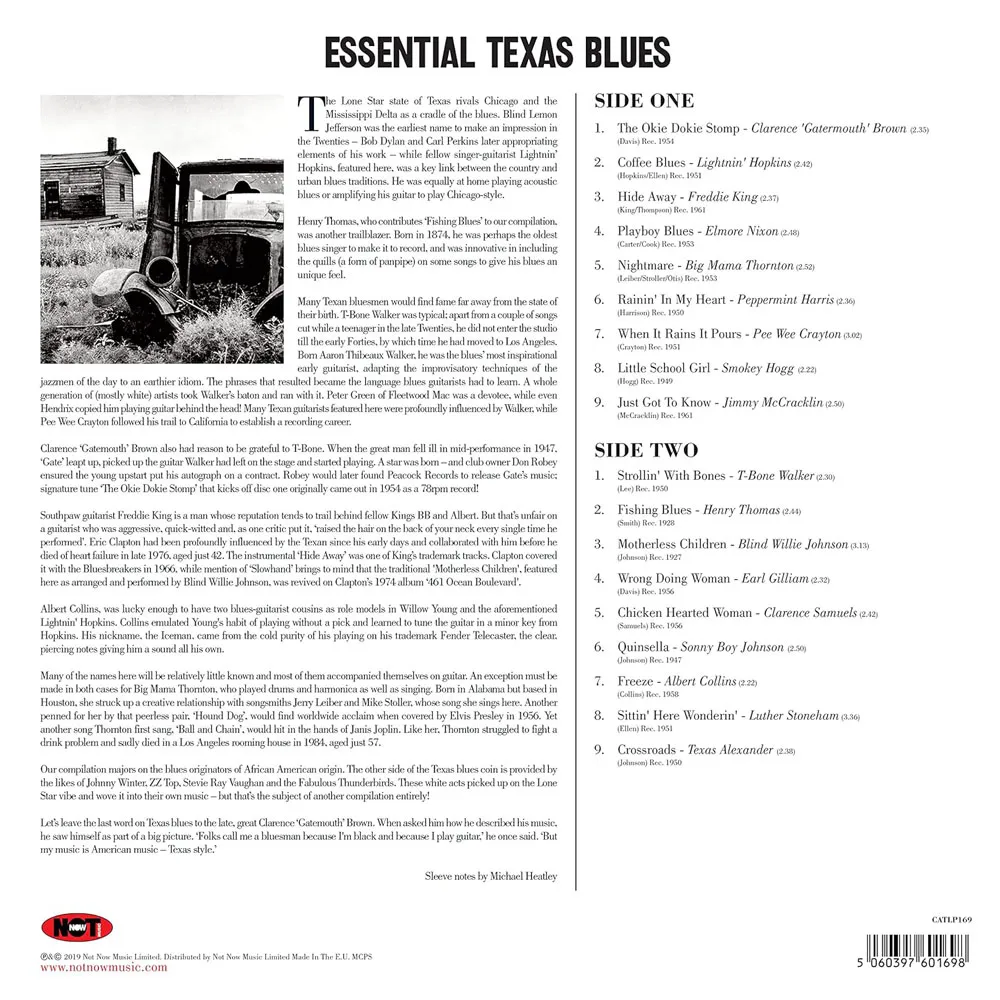 Виниловая пластинка VARIOUS ARTISTS - Essential Texas Blues