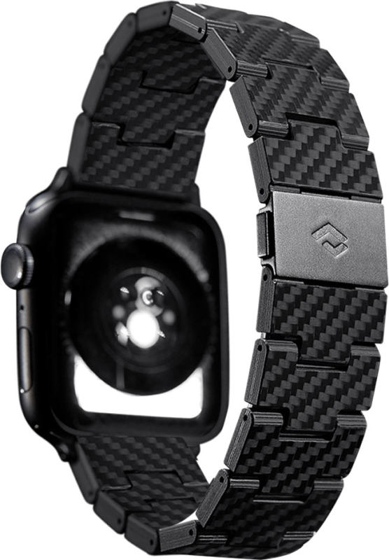 Ремешок Pitaka Retro для Apple Watch, 42/44/45мм, карбон, черно-серый Ремешок Pitaka Retro для Apple Watch, 42/44/45мм, карбон, черно-серый