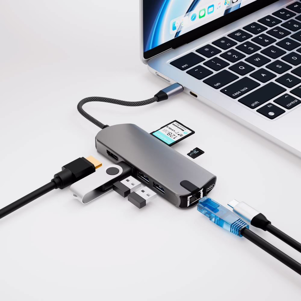 Адаптер VLP Infinity USB-C Hub 8 в 1, графит