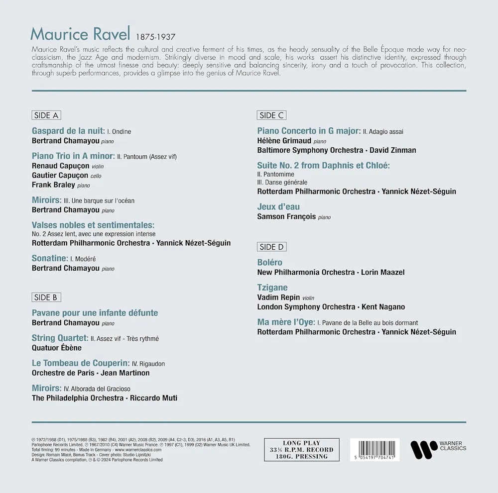 Виниловая пластинка RAVEL MAURICE - Maurice Ravel - A Portrait
