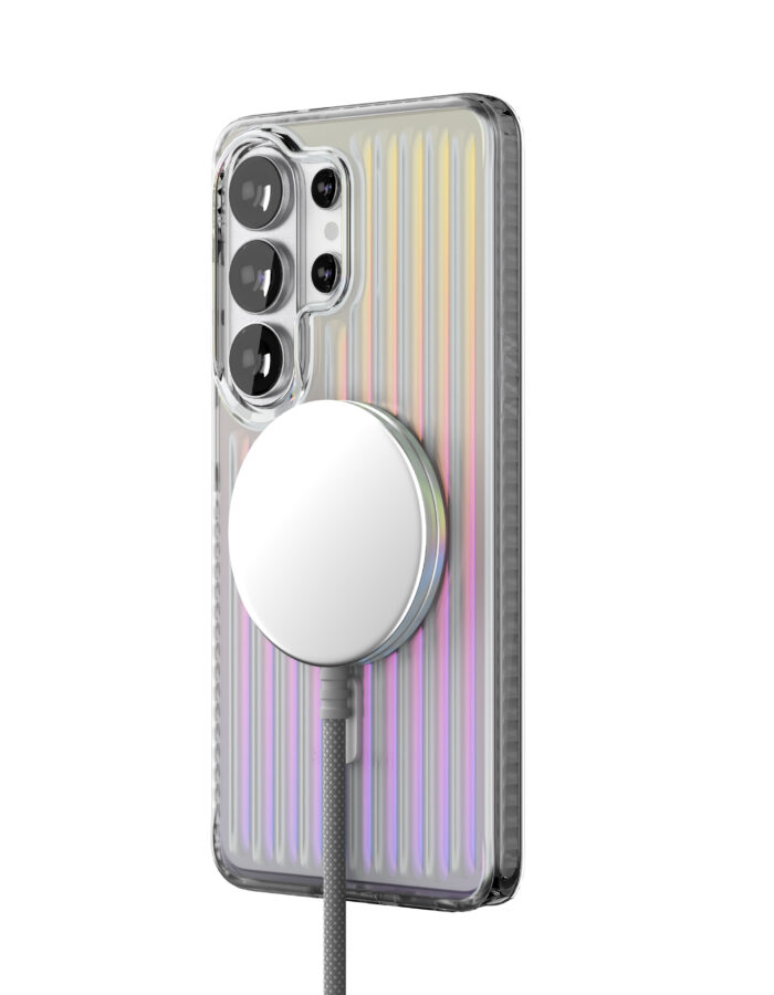 Чехол защитный VLP Pulse Case с MagSafe для Samsung Galaxy S26 Ultra, Перламутровый