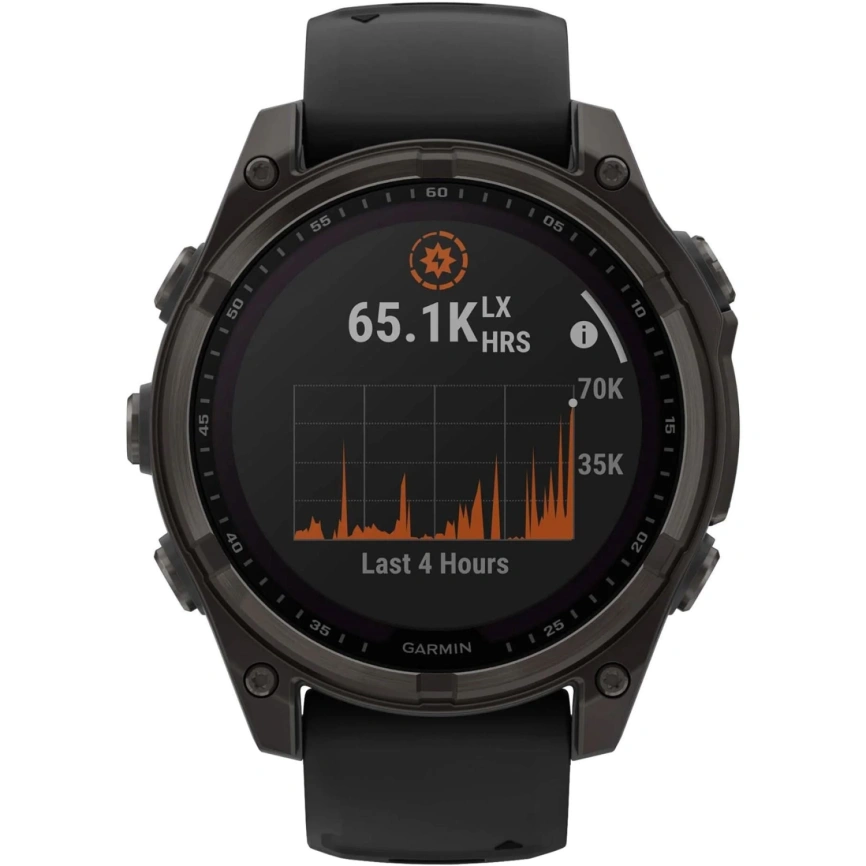 Смарт-часы Garmin Fenix 8 47mm Solar Sapphire (010-02906-11) Carbon Gray DLC Titanium with Yellow/Graphite Silicone Band