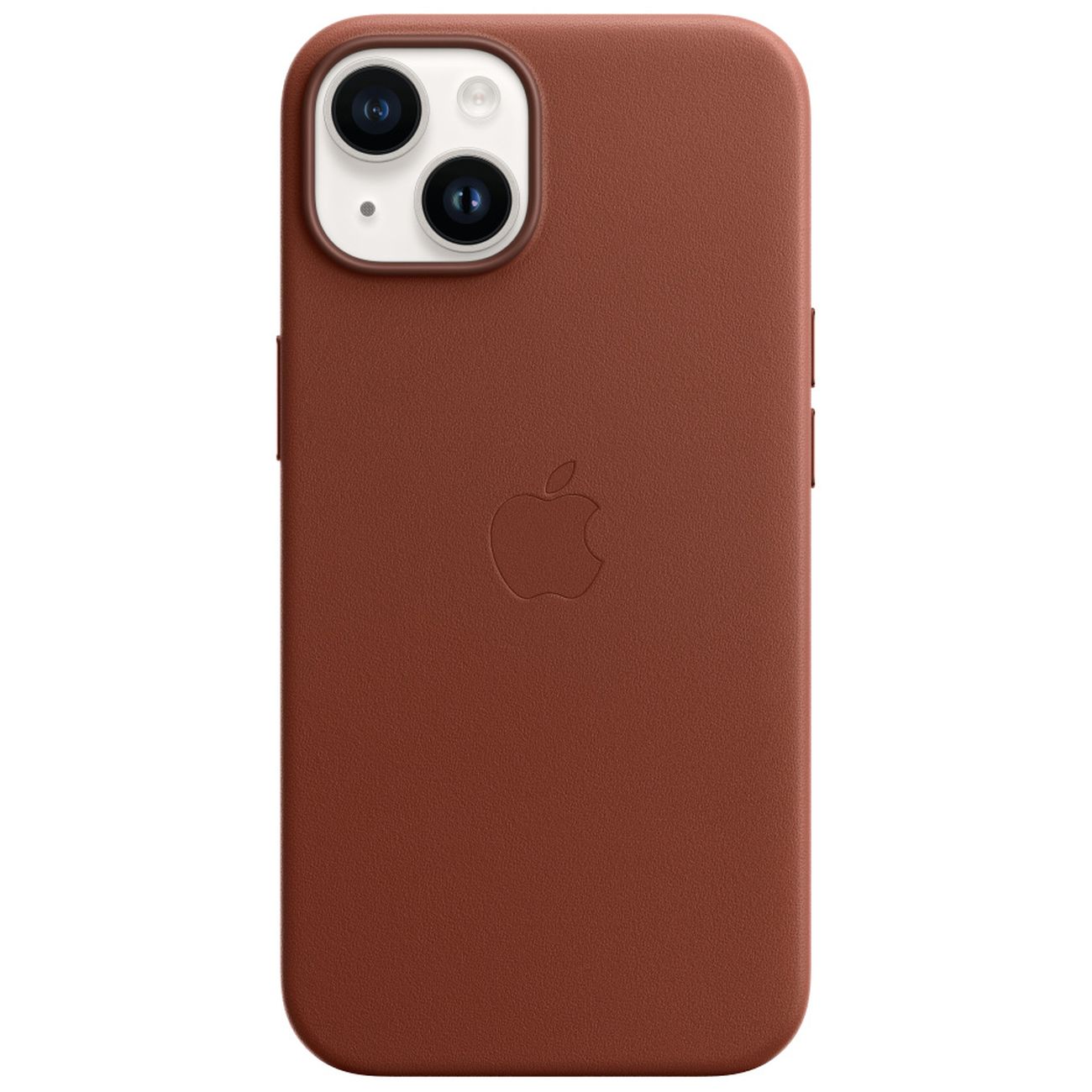 Чехол iPhone 14 Leather MagSafe коричневый - MPP73