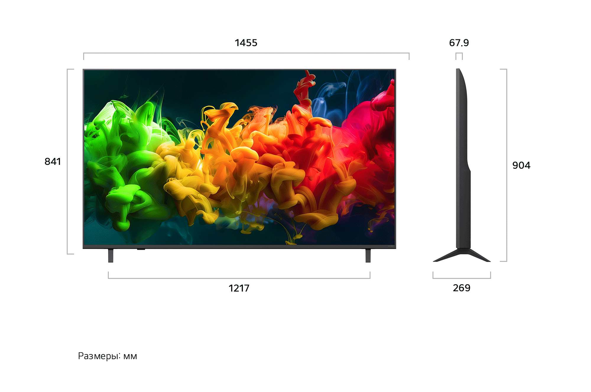 Телевизор LG 65" (165 см) 65QNED80B6B.ARUG черный