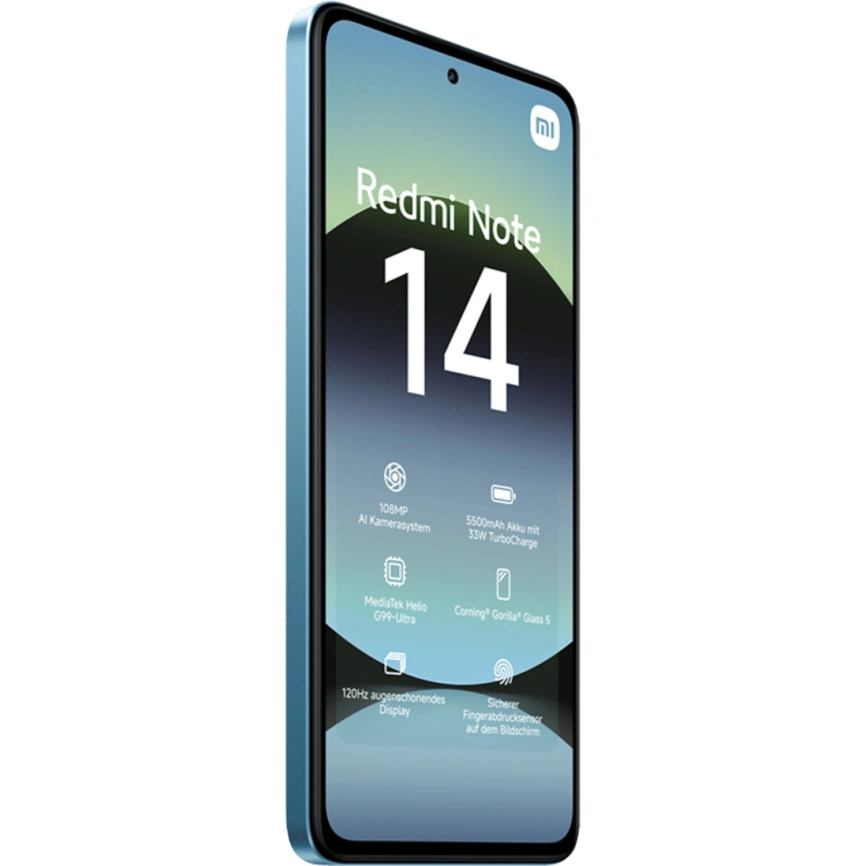 Смартфон Xiaomi Redmi Note 14 4G | 6/128 ГБ (Голубой | Ocean Blue) (Global Version)