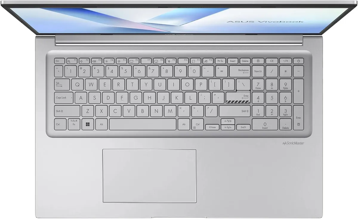 Ноутбук ASUS Vivobook 17 X1704VA 90NB13X1-M00MT0 (17.3", Intel Core 7 150U, 16 ГБ, 1 ТБ SSD), серебристый