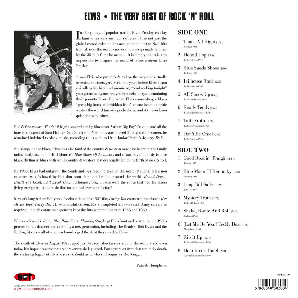 Виниловая пластинка PRESLEY ELVIS - Very Best Of Rock N Roll