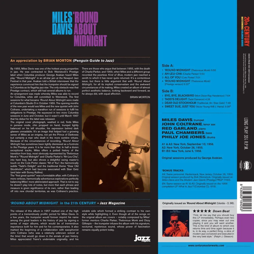 Виниловая пластинка DAVIS MILES - Round About Midnight (+2 Bonus Tracks)(Purple)