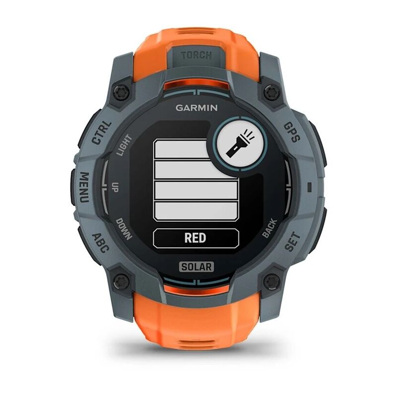 Смарт-часы Garmin Instinct 3 - 50 mm, Solar, Серый, оранжевый ремешок