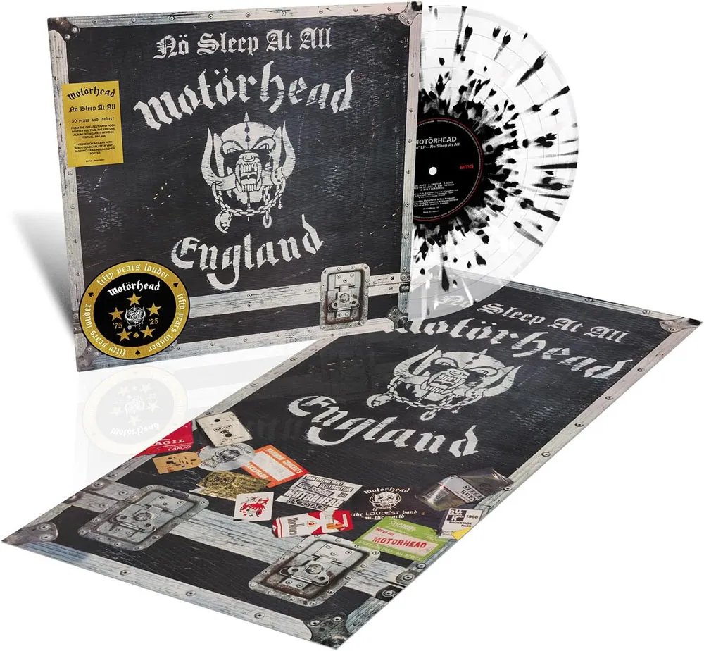 Виниловая пластинка MOTORHEAD - No Sleep At All (50th Anniversary) (Clear w/ White & Black Splatter)