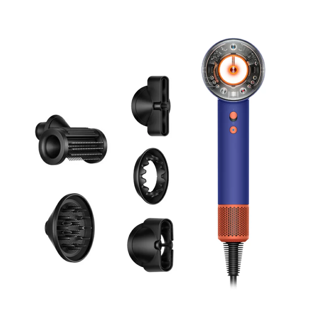 Фен Dyson Supersonic HD15, синий (Prussian Blue/Topaz Orange)