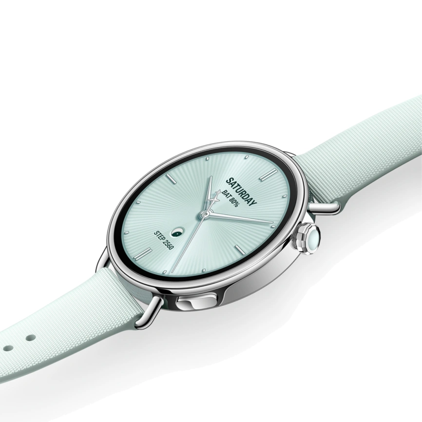 Смарт-часы Xiaomi Watch S4 41mm RU Fluororubber Strap Green