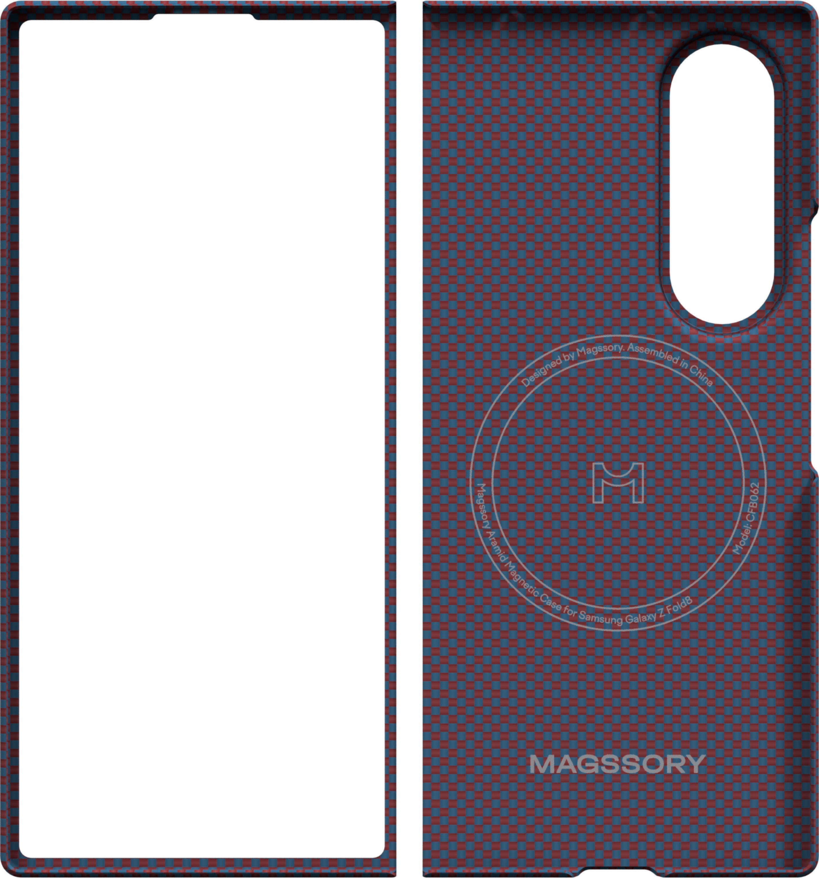 Кевларовый Чехол Magssory для Galaxy Z Fold8 Ultra Бордовый