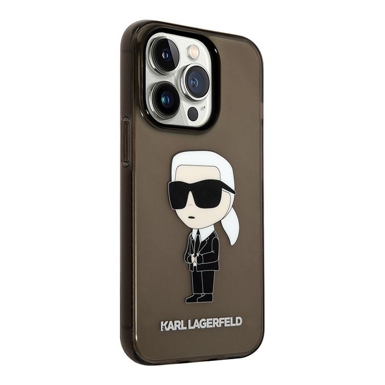Karl Lagerfeld для iPhone 15 Pro Max чехол PC/Термополиуретан NFT Karl Ikonik Hard Translucent Black