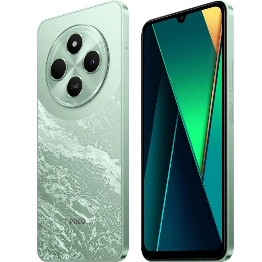 Смартфон Xiaomi Poco C75 8/256 ГБ, зеленый (Green) 2410FPCC5G