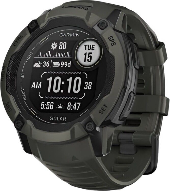 Смарт-часы Garmin Instinct 2X Solar Standard Edition - 50 mm, Темно-зеленый