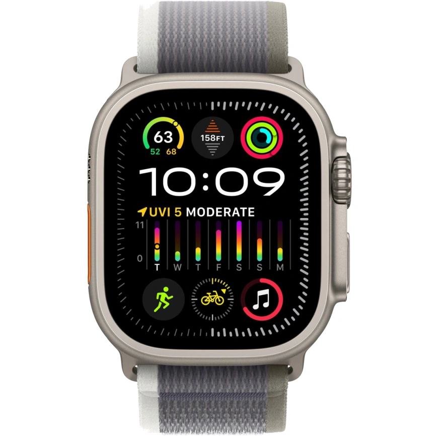 Смарт-часы Apple Watch Ultra 2 - 49 mm ремешок Trail Loop | Green/Gray, M/L