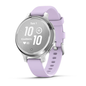 Смарт-часы Garmin Lily 2 Active - 38 mm, Серебристый безель, фиолетовый силиконовый ремешок